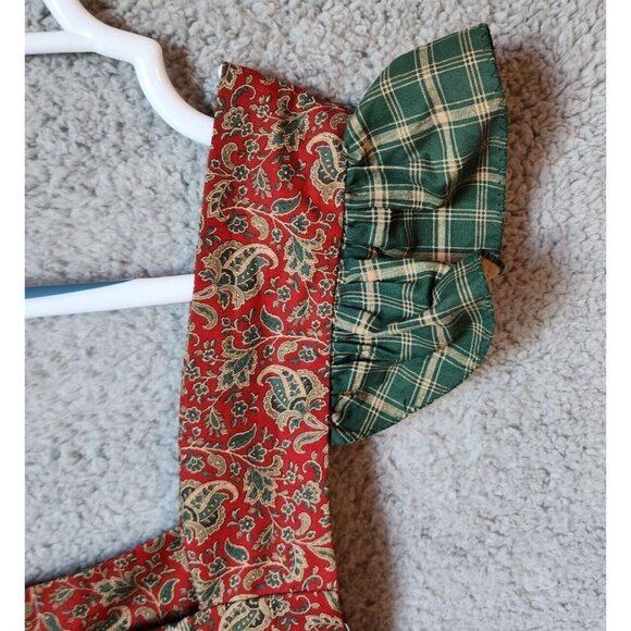 Vintage Calico Collectables Womens Apron Dress Cover Christmas Santa Holiday O/S - Picture 3 of 15